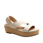 Sandalias de cuña Calari para mujer color nude