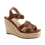 Sandalias de cuña Debbie para mujer color tan