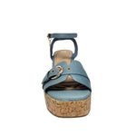 Sandalias de tacón Lena para mujer color denim