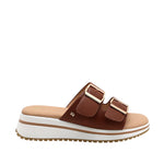Sandalias de cuña Indra para mujer color tan