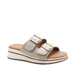 Sandalias de cuña Indra para mujer color hueso
