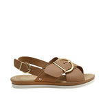 Sandalias flats Gary para mujer color tan