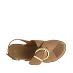 Sandalias flats Gary para mujer color tan