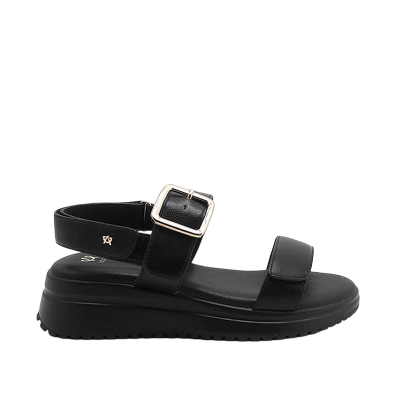 Sandalias de cuña Frida para mujer color negro