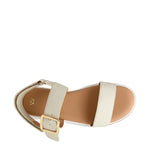 Sandalias de cuña Frida para mujer color hueso