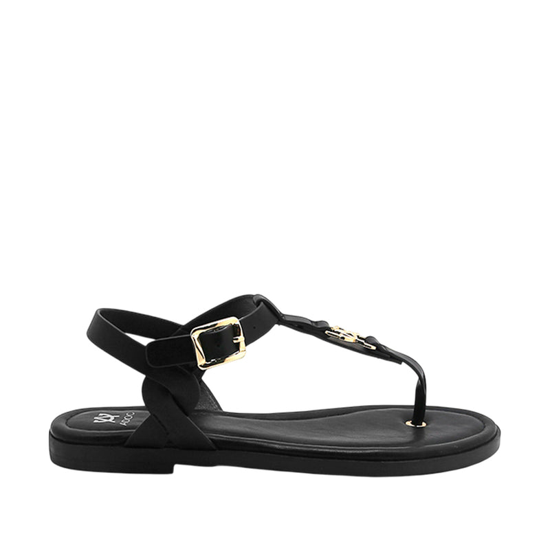 Sandalias flats Alice para mujer color negro