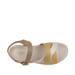 Sandalias flats Indyra para mujer color taupe
