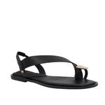 Sandalias flats Gisele para mujer color negro