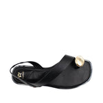 Sandalias flats Gisele para mujer color negro