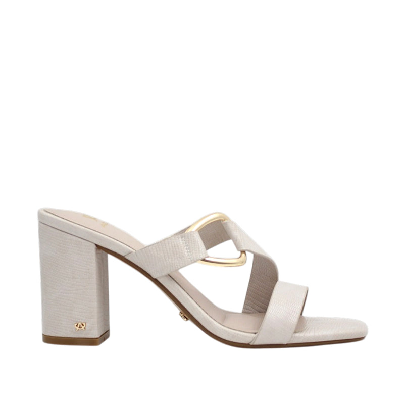 Sandalias de tacón Lorna para mujer color hueso