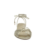 Sandalias de tacón Crisalda para mujer color dorado