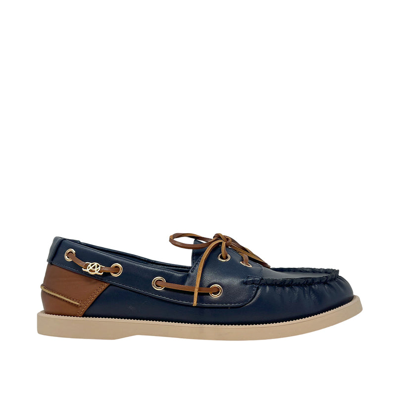 Boat shoes Frances para mujer color marino