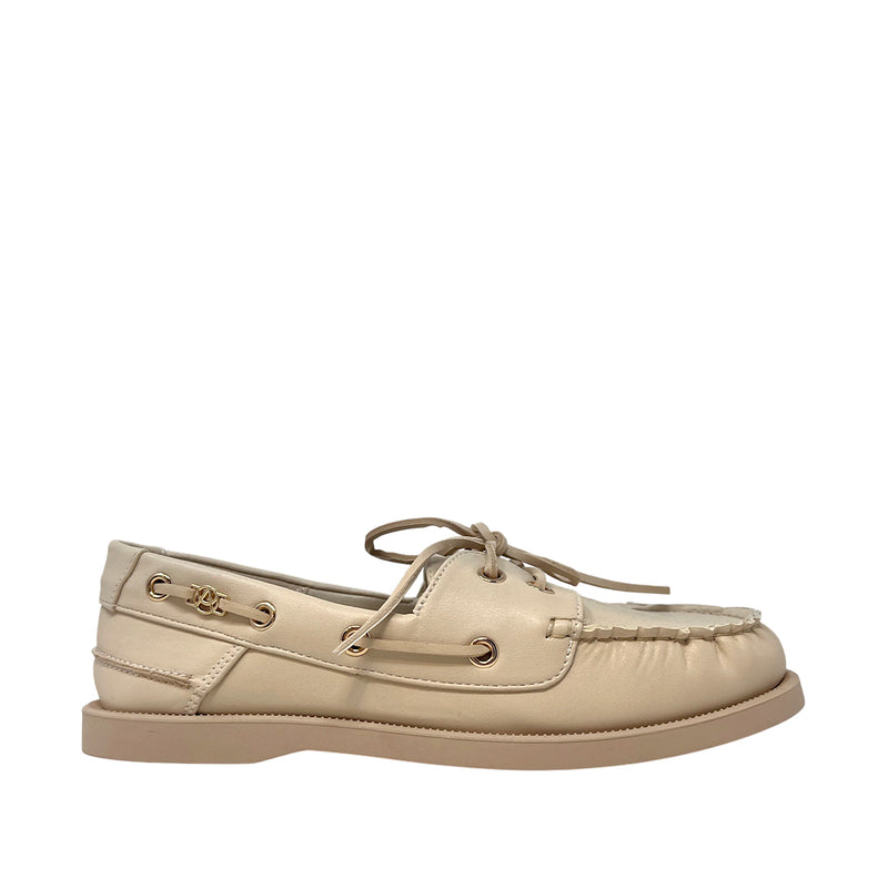 Boat shoes Frances para mujer color hueso