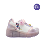 Sneakers con rodos Minnie para niña color lila