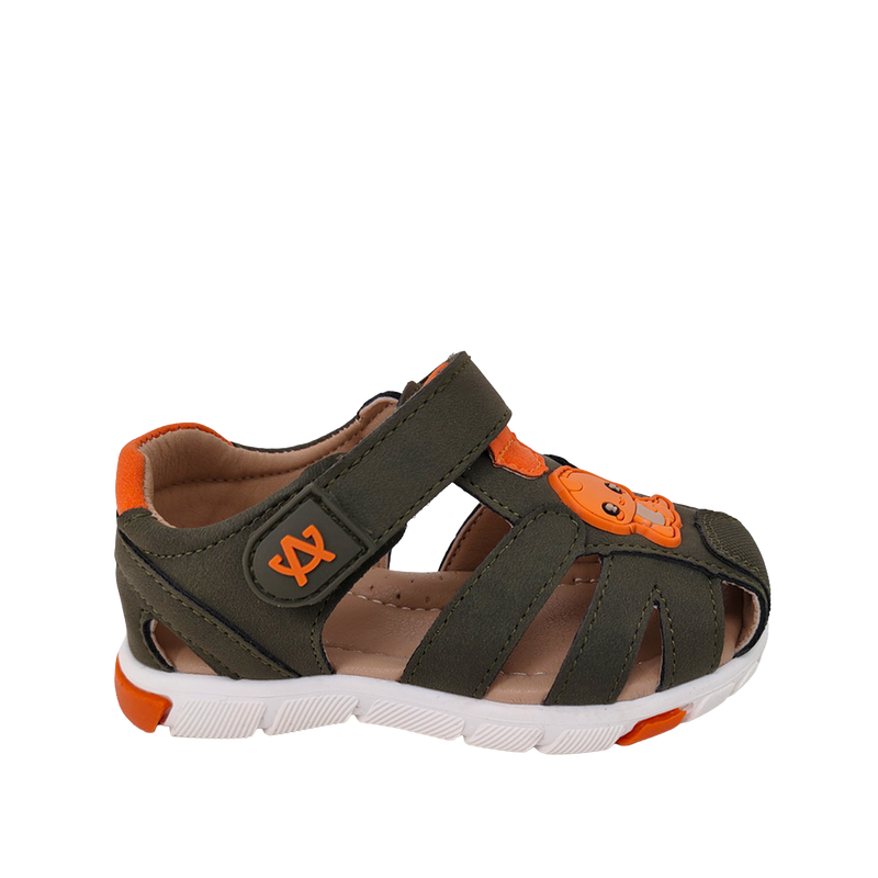 Sandalias Dino para infante color olivo
