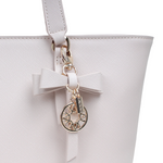 Cartera tote Vera para mujer color beige