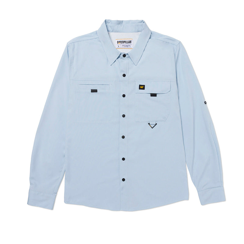 Camisa Tech para hombre color celeste