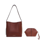 Cartera satchel Penelope para mujer color tan