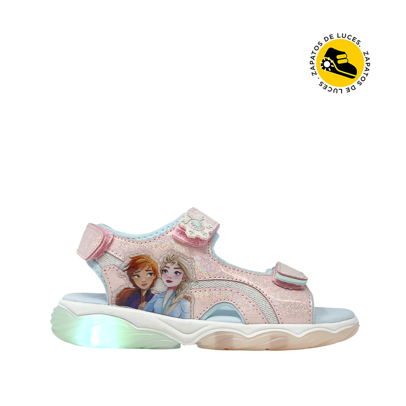 Sandalias Frozen para niña color rosado