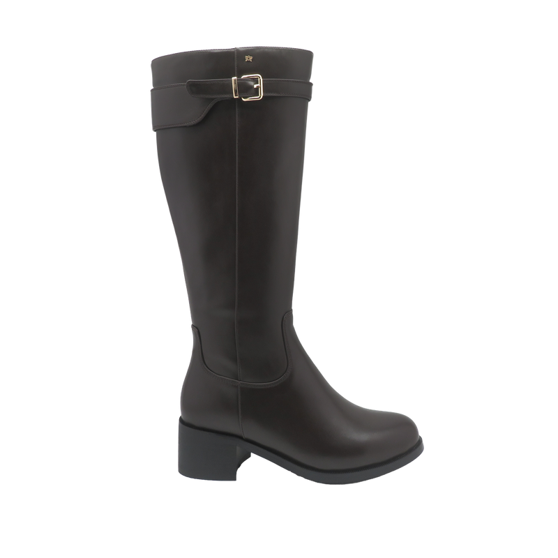 Botas de tacón Zafira para mujer color café