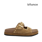 Sandalias flats Macadamia para mujer color tan