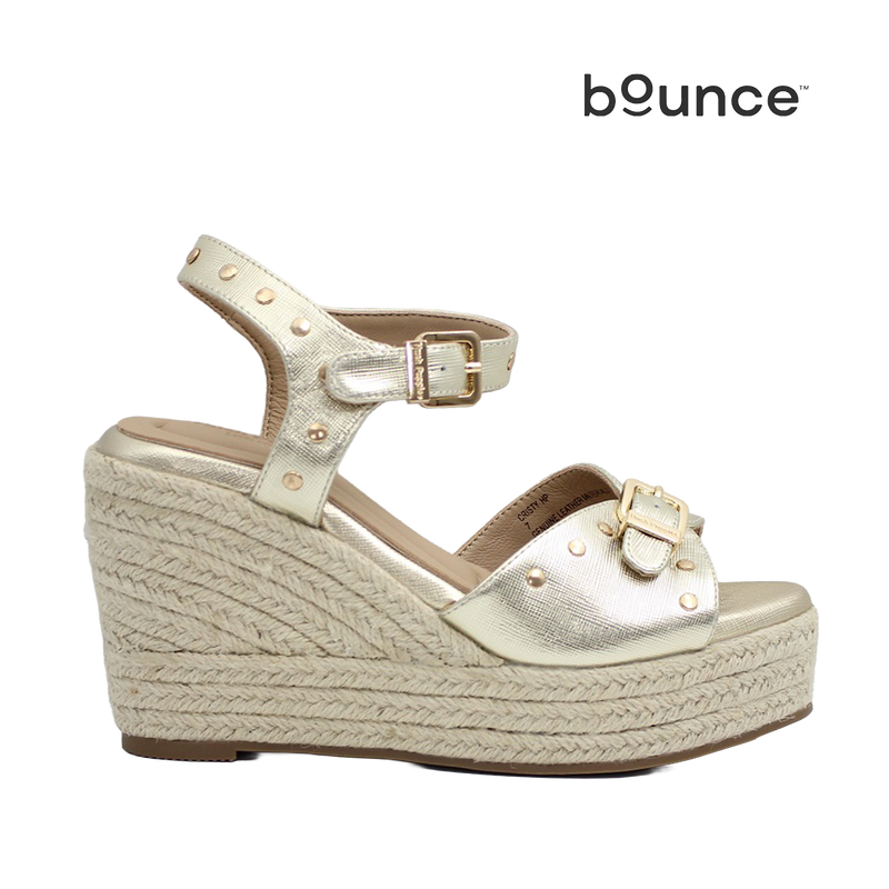 Sandalias de plataforma Cristy para mujer color dorado