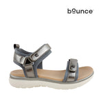 Sandalias flats Linna para mujer color pewter