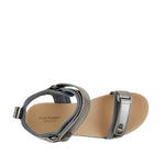 Sandalias flats Linna para mujer color pewter