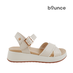 Sandalias flats Annabel para mujer color hueso