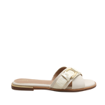 Sandalias flats Rita para mujer color hueso
