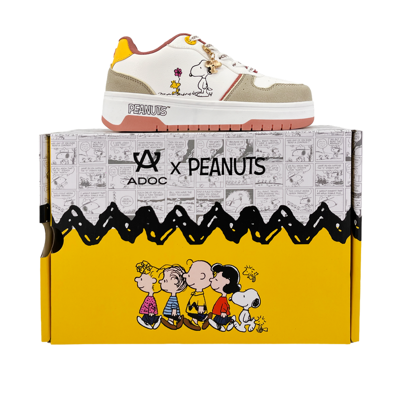 Sneakers Peanuts para niña color rosado