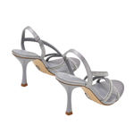 Sandalias de tacón Nexus para mujer color plateado