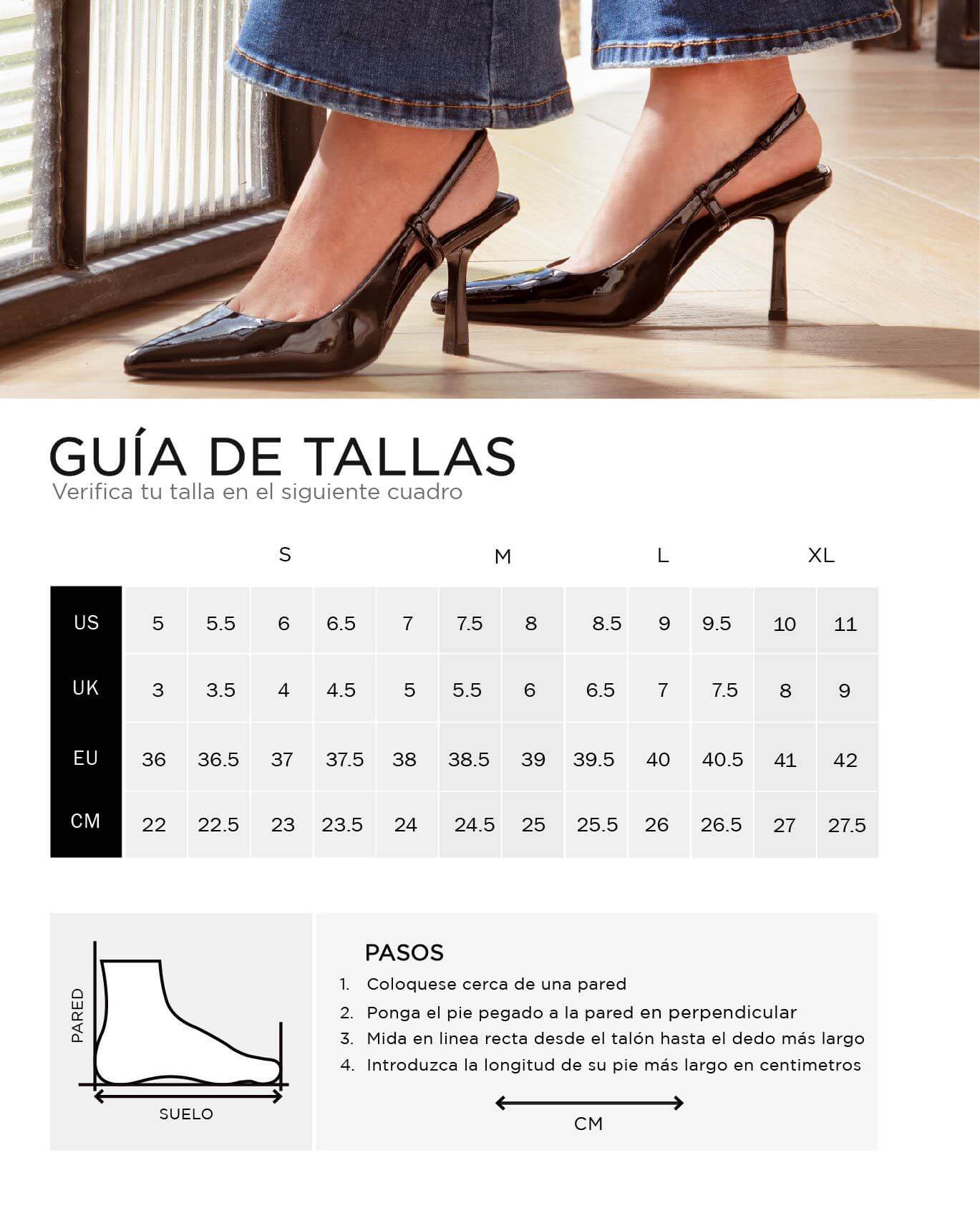 Talla de zapatos discount estados unidos mujer